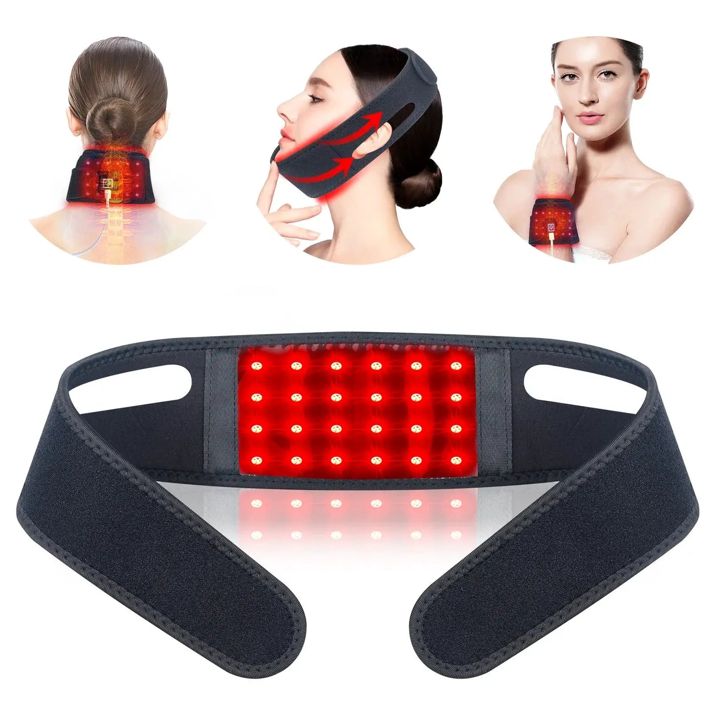 Neck Heating Wrap | 660nm Red Light | 850nm Infrared | Firming Skin Care