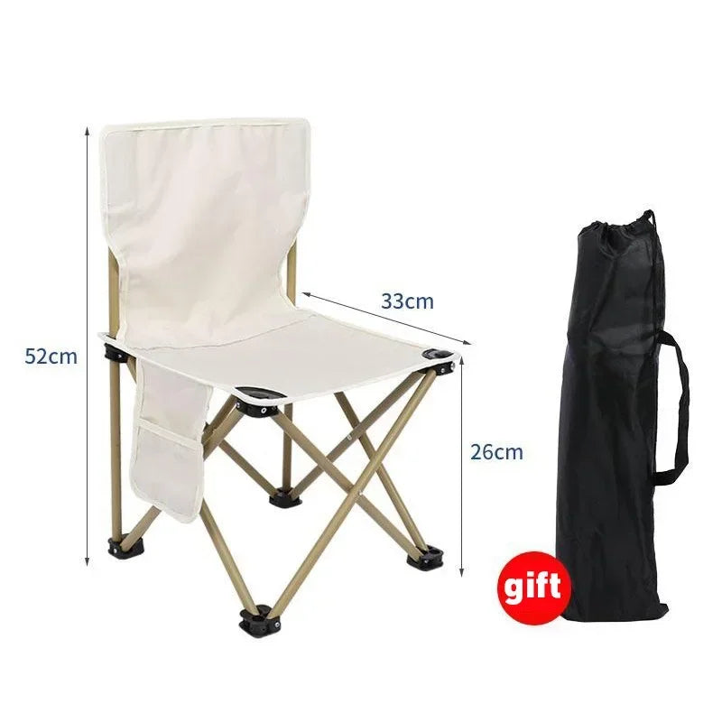 Outdoor Folding Chair | Storage Bag | Lightweight Metal Frame | One Size
