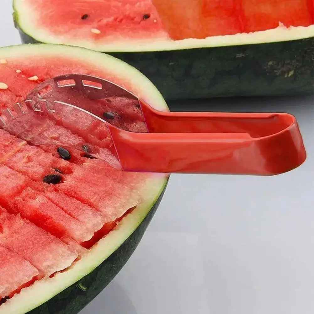 Stainless Steel Safe Efficient Watermelon Slicer Server with Non-Slip Handle Fruit Divider Watermelon Slicer Cutter Fruit Tools from PriceLows™