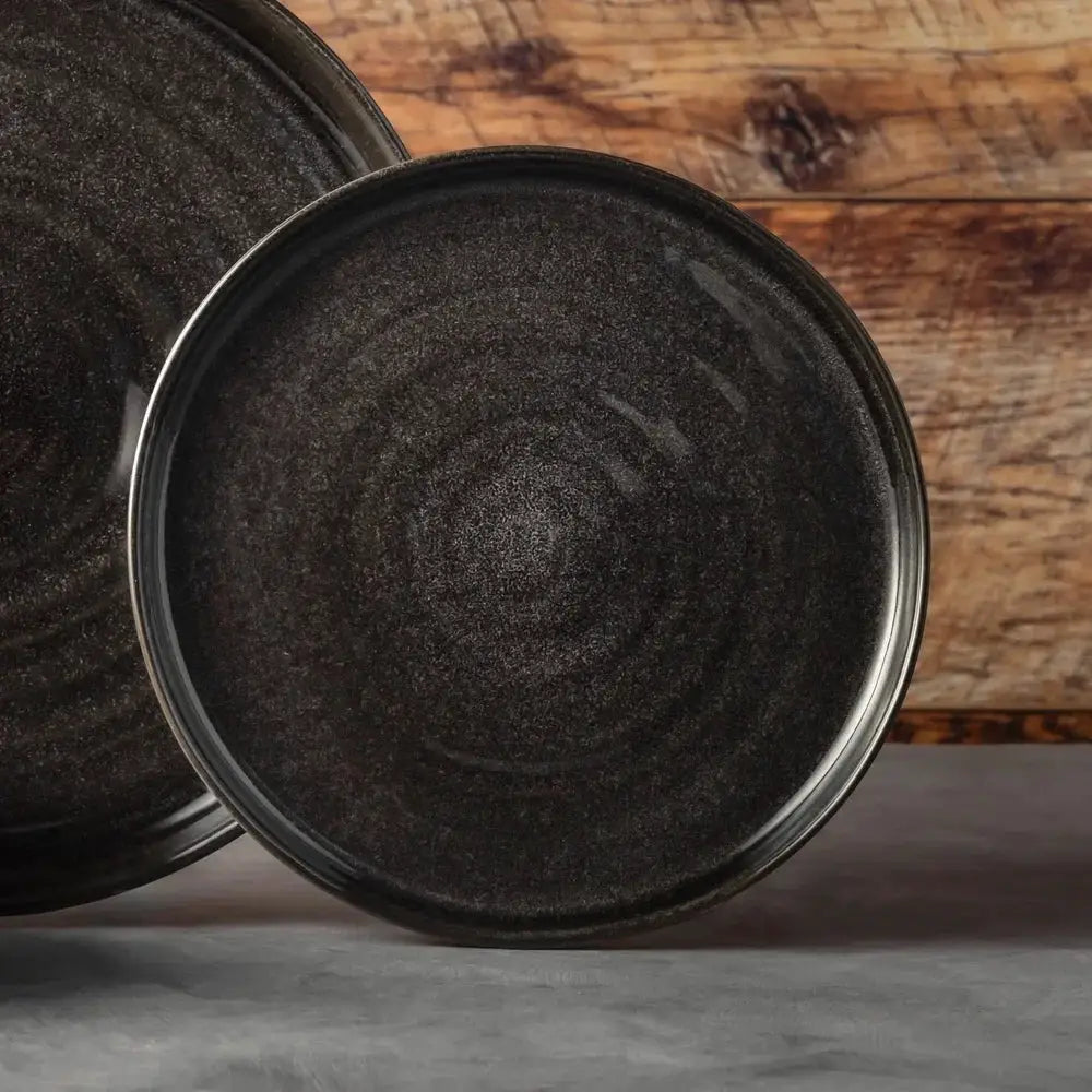 Ceramic Salad Plate Round Rustic Dinnerware Microwave Dishwasher Safe Perfect Serving Appetizers Side Dishes and Salads from PriceLows™