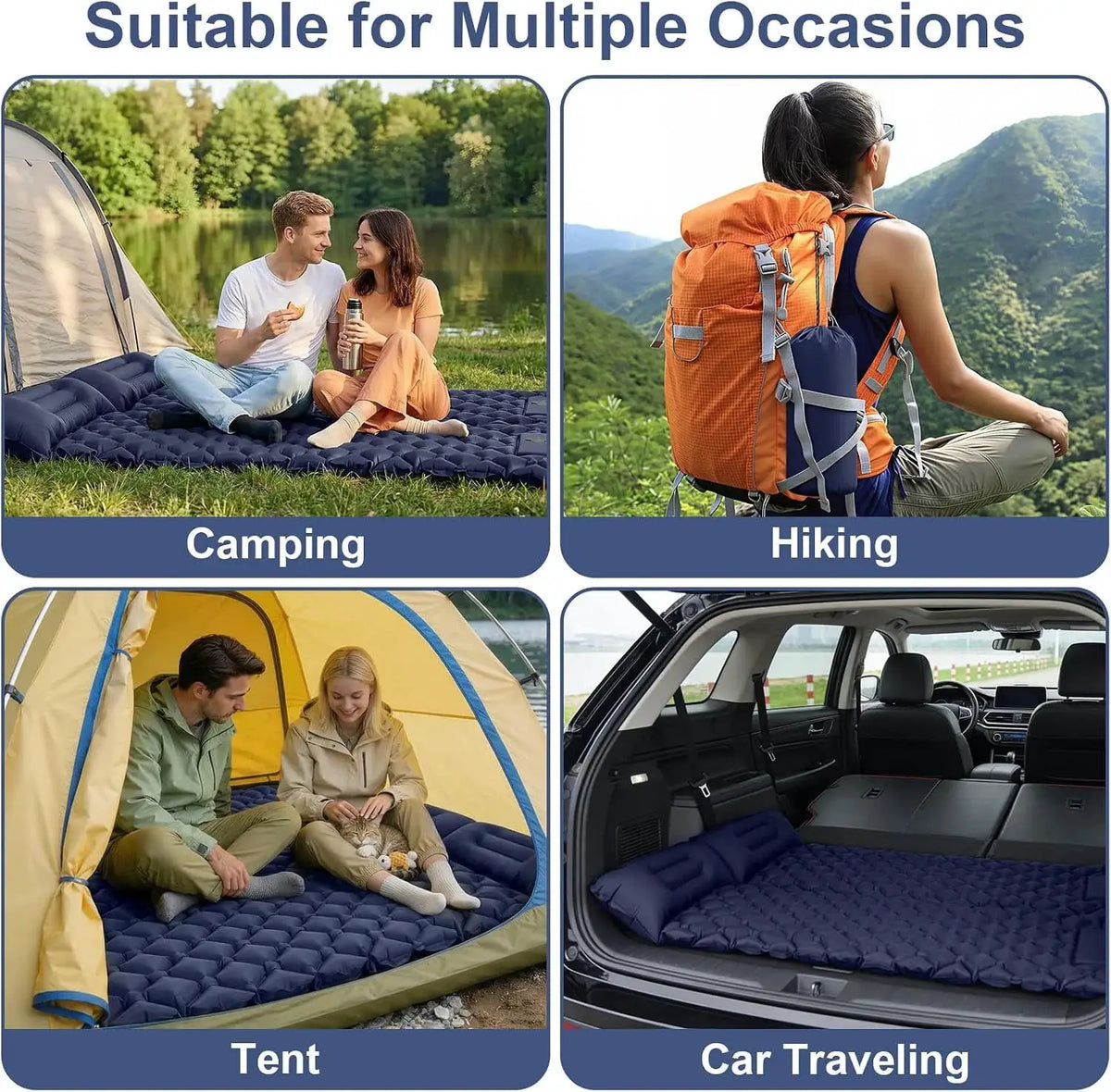 Camping Sleeping Pad | Self Inflating | Built In Foot Pump