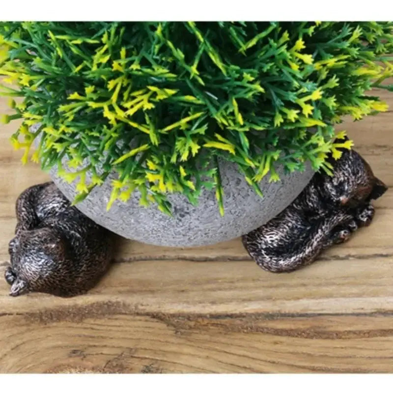 3Pcs Flower Pot Feet Stand Animal Shape Cat Dog Rabbit Plant Pots Risers Pad Outdoor Garden Resin Pot Foot Plant Bonsai Holders from PriceLows™