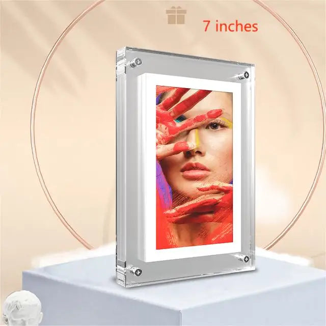Acrylic Digital Photo Frame | IPS Display | 4GB Built-In Memory | 5 to 7 Inches