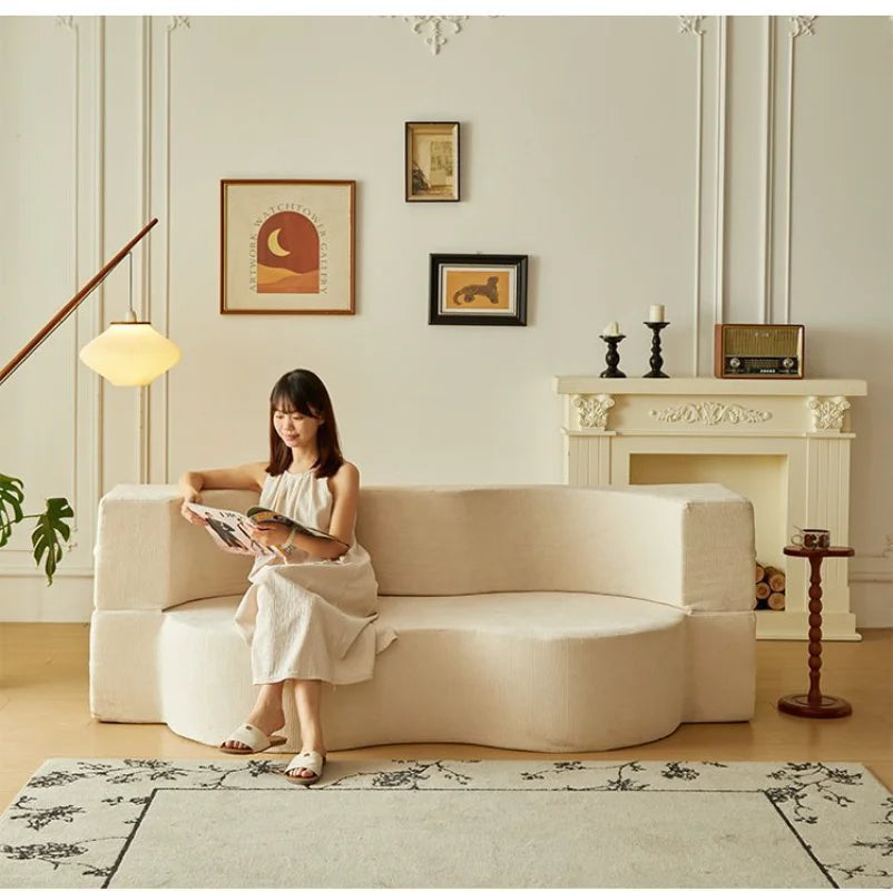 Sofa Bed | Velvet Fabric | Modular Convertible | 2 Seater