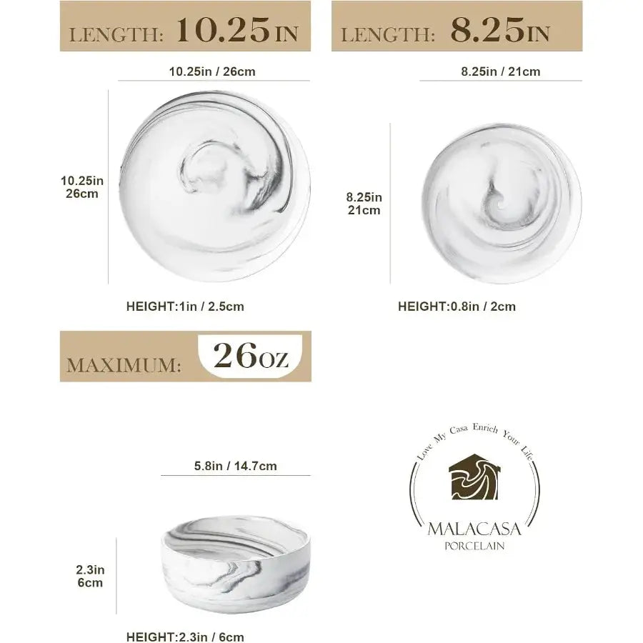 Plates and Bowls Sets 12 Pieces Porcelain Dinnerware Sets Dishware Sets Chip Resistant Ceramic Dish Set Dining Dinner Ware Serv from PriceLows™