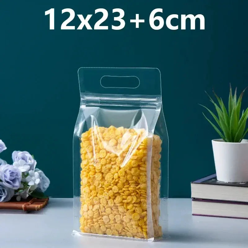 Zip Lock Bags | Capacity 150ml | Stand Up Pouches With Handle | 50 Pcs