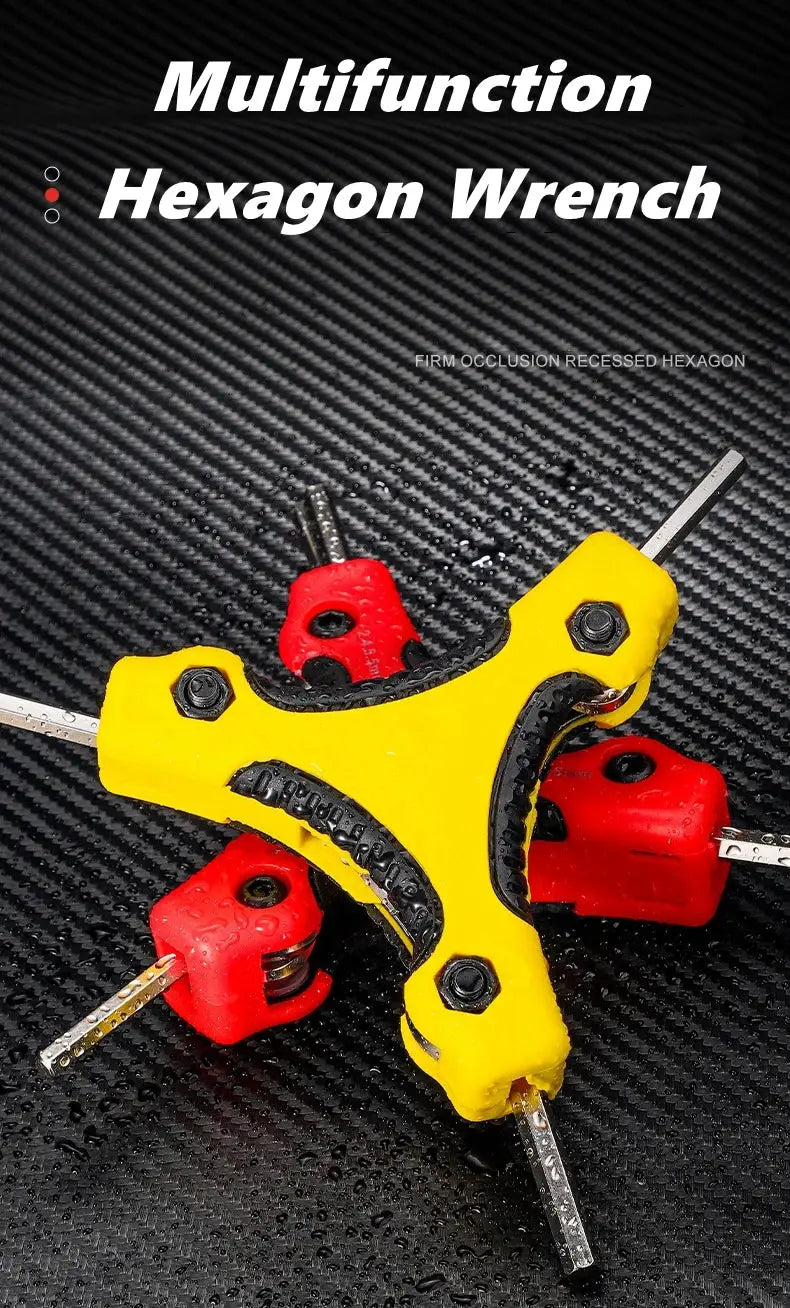 Foldable Triangular Inner Hexagon Wrench Set 9 in 1 Combination Universal Allen Wrench 1.5/2/2.5/3/4/4.5/5/5.5/6mm Wrench Tools from PriceLows™