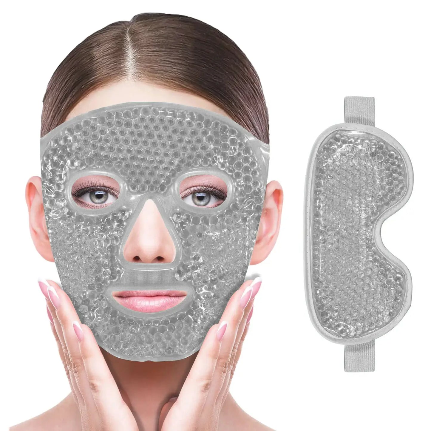 Gel Cooling Ice Face Eye Mask Facial Mask Hot Cold Compress Pack Gel Beads Cold Face Eye Mask Ice Pack,Compress Sleeping FaceSPA from PriceLows™