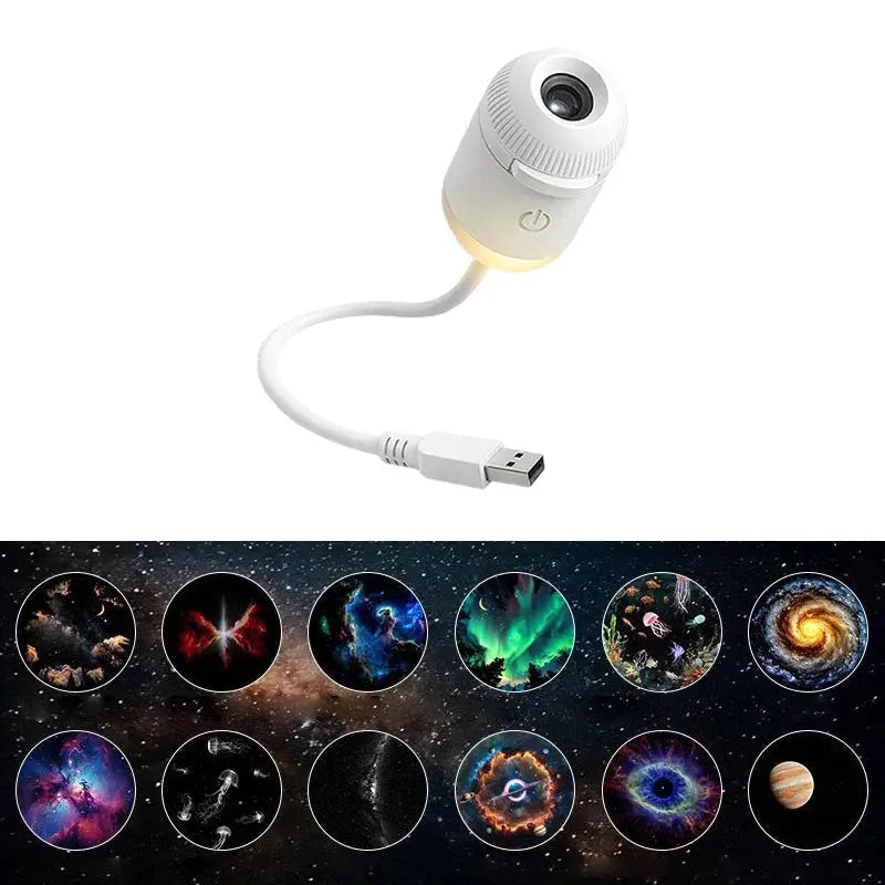 Galaxy Star Projector | Mini LED Night Light | Two In One Design