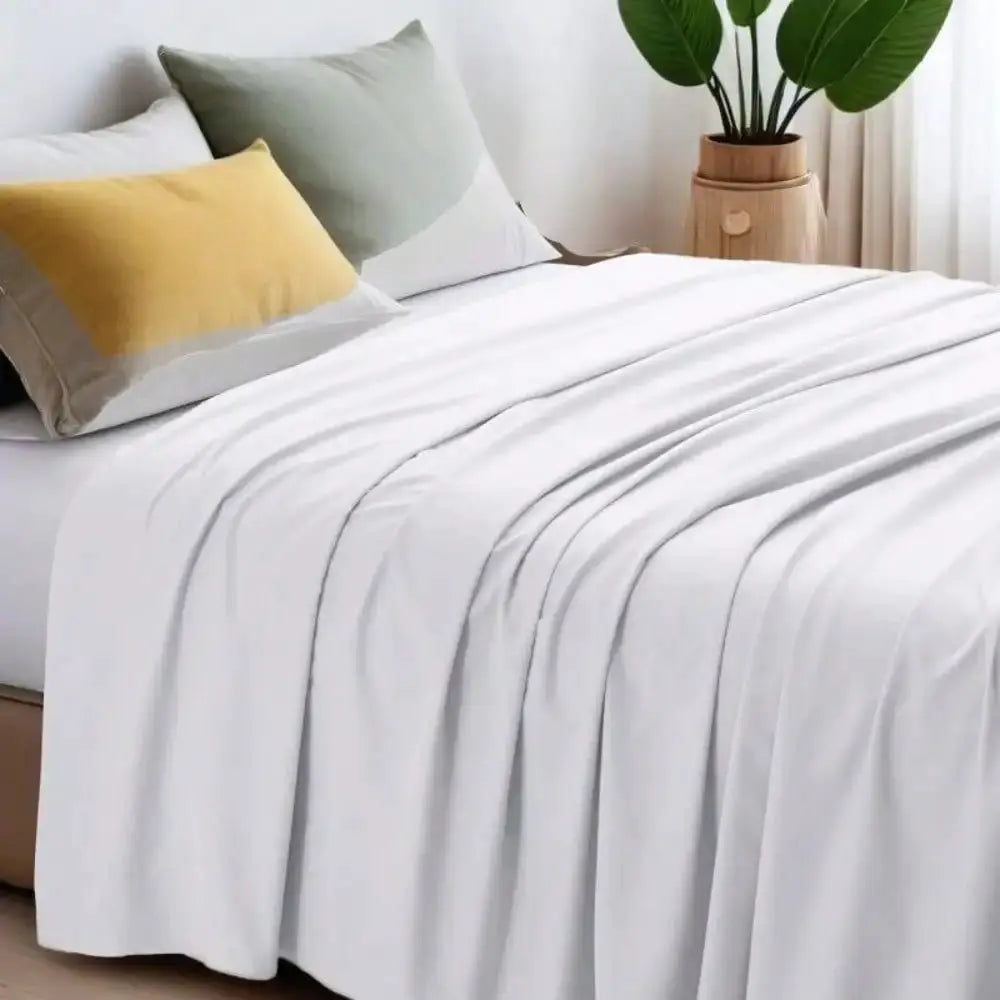 1PC Luxury Flat Sheet: Soft, Wrinkle-Free, Stain-Resistant, And Machine Washable Bedsheet For Effortless Care from PriceLows™