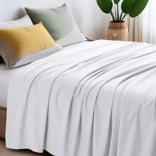 1PC Luxury Flat Sheet: Soft, Wrinkle-Free, Stain-Resistant, And Machine Washable Bedsheet For Effortless Care from PriceLows™