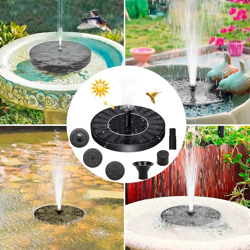 Outdoor Solar Fountain Pump Floating Solar Panel Bird Baths Water Fountain with 4 Nozzles For Garden Water Pool Pond Decor Lands from PriceLows™