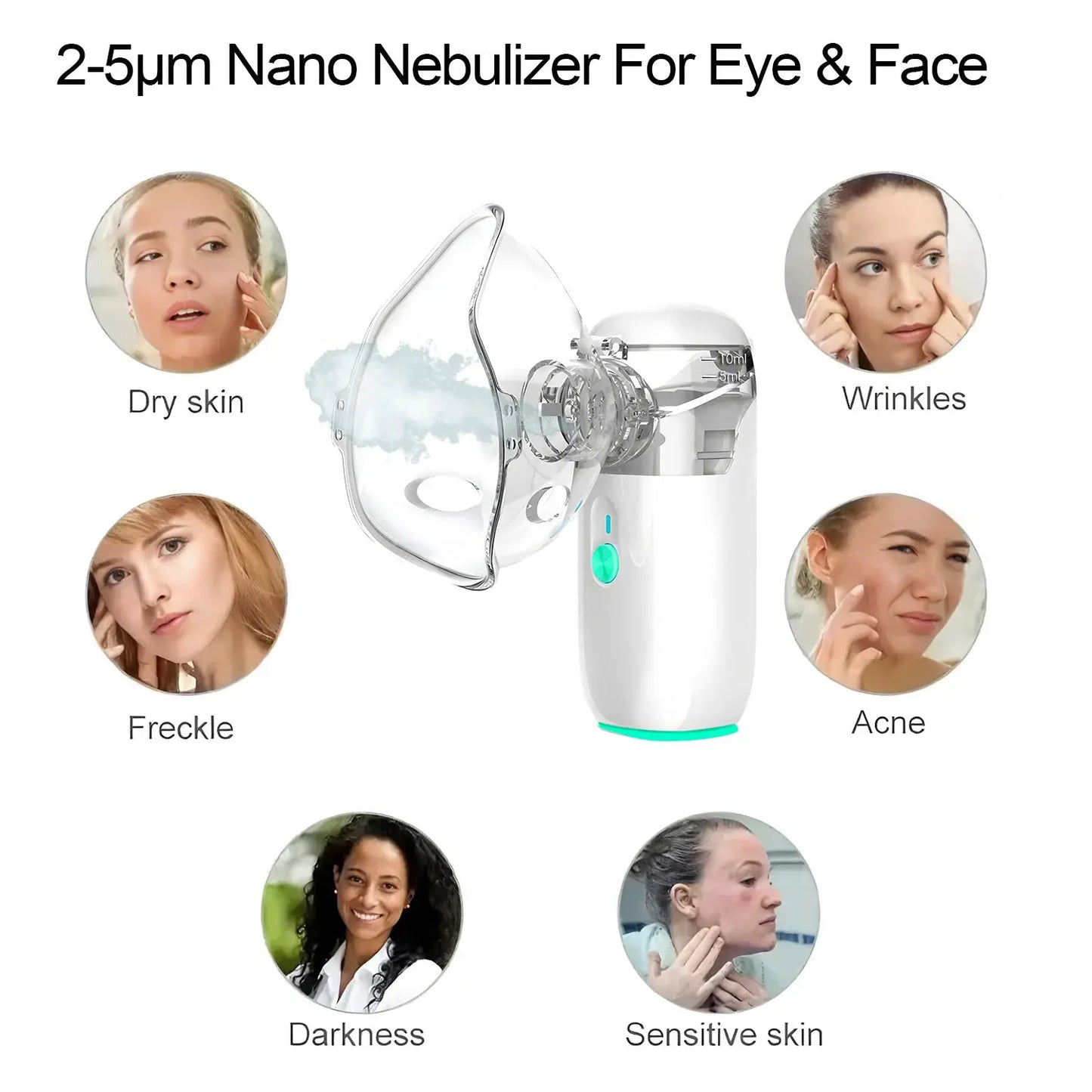Nano Ionic Facial Steamer | Hot Mist Humidifier | Home Spa Sauna