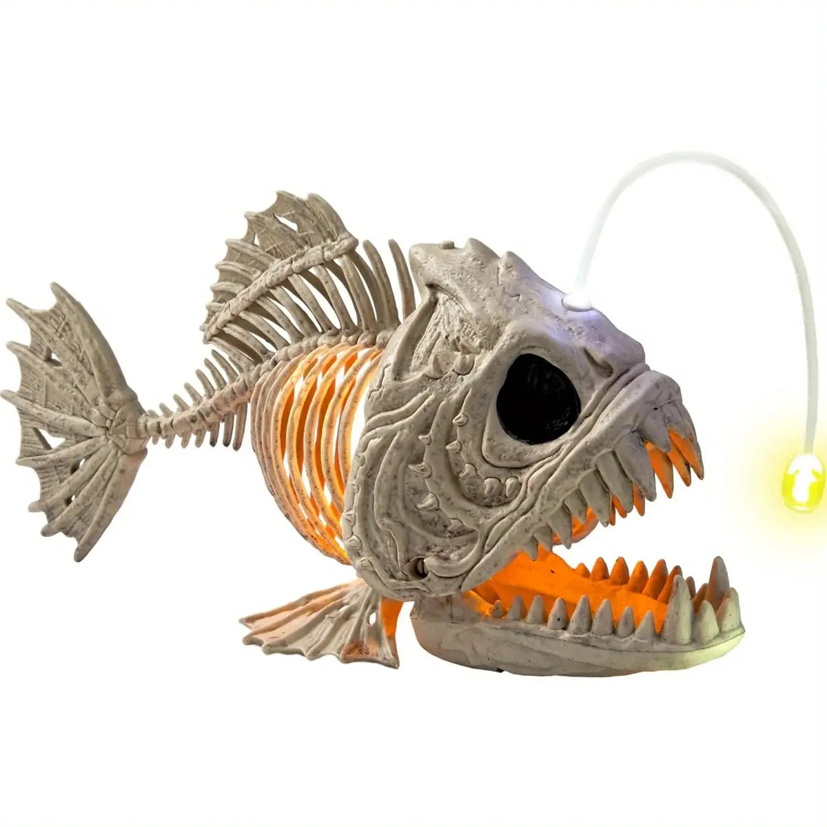 Halloween Skeleton Fish Lantern | Led Eyes | Nylon Body | 10 Inch