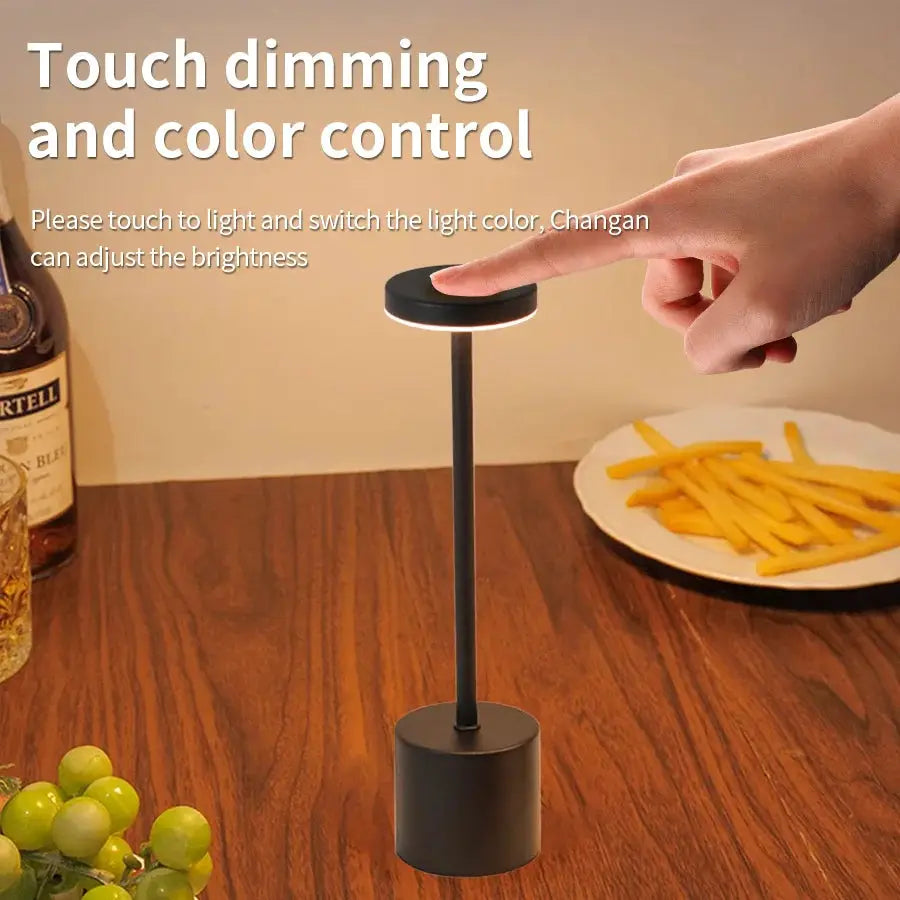 Classic Table Lamp USB Rechargeable Night Light Stepless Dimming Touch Desk Lamp 3 Colors Bedside Lamp Bar Hotel Decoration from PriceLows™