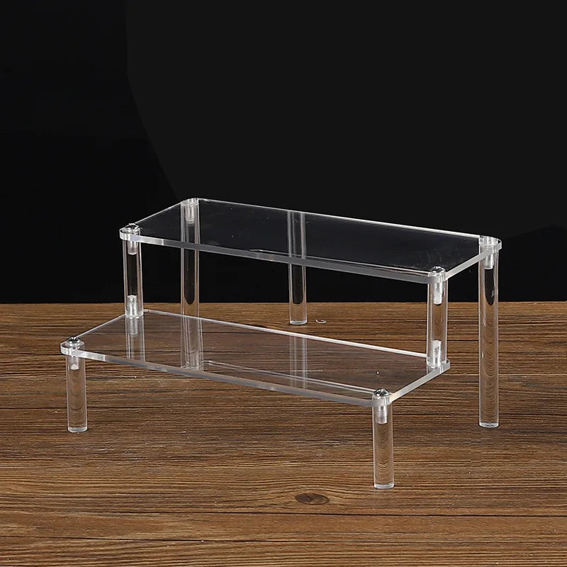 1-5 Tier Acrylic Display Stand Clear Display Riser Rack for Cupcake Perfume Doll Décor Organizer Amiibo Funko POP Figures DC05 from PriceLows™