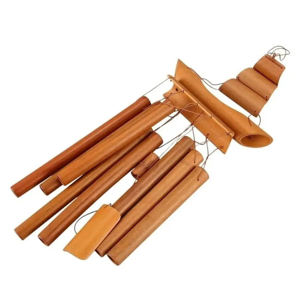 Bamboo Bamboo Wind Chimes New Handmade Pendant Bell Wind Chime Retro Crafts Gift Wall Hanging Windchimes Indoor Outdoor from PriceLows™