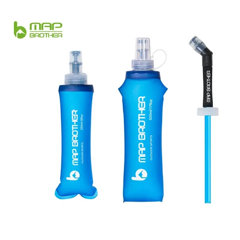 Map Brother 250ml 500ml Soft Flask Folding Collapsible Water Bottle TPU Free for Off Road Running Hydration Pack Waist Bag Vest from PriceLows™