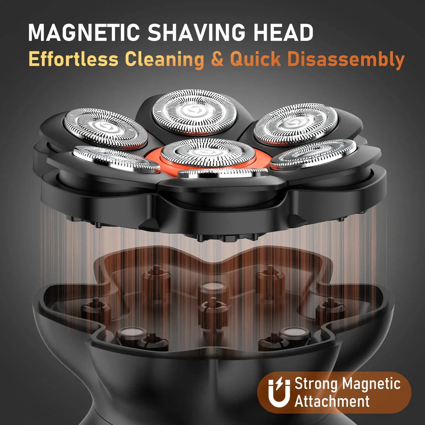 Head Shaver | IPX6 Waterproof | USB Rechargeable | 7D Model