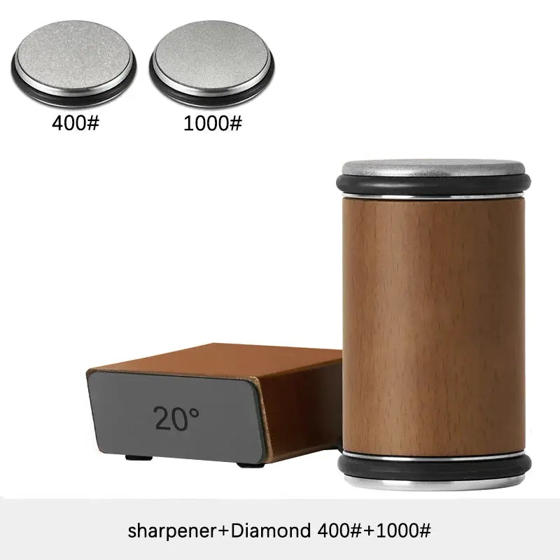Knife Sharpener | Double Sided Diamond | 15/20 Degree Magnetic Roller