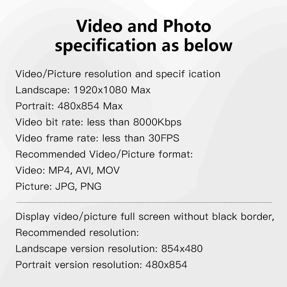 Acrylic Digital Photo Frame | 5 Inch IPS Display | 4GB Memory | Portrait
