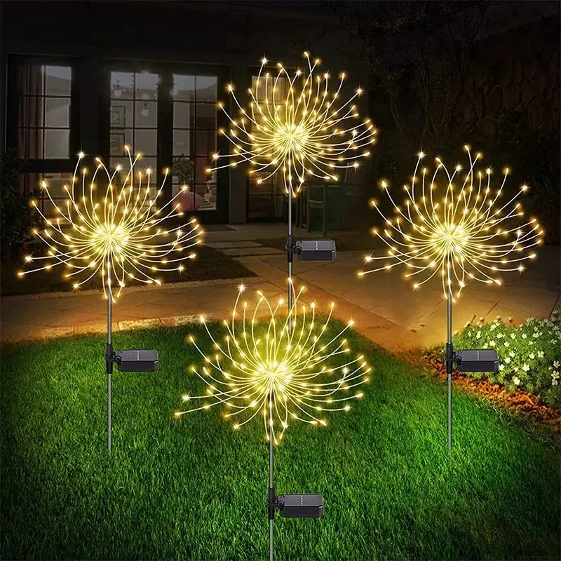 1/2/4Pcs Solar LED Firework Fairy Light Outdoor Garden Decoration Lawn Pathway Light For Patio Yard Party Christmas Wedding from PriceLows™