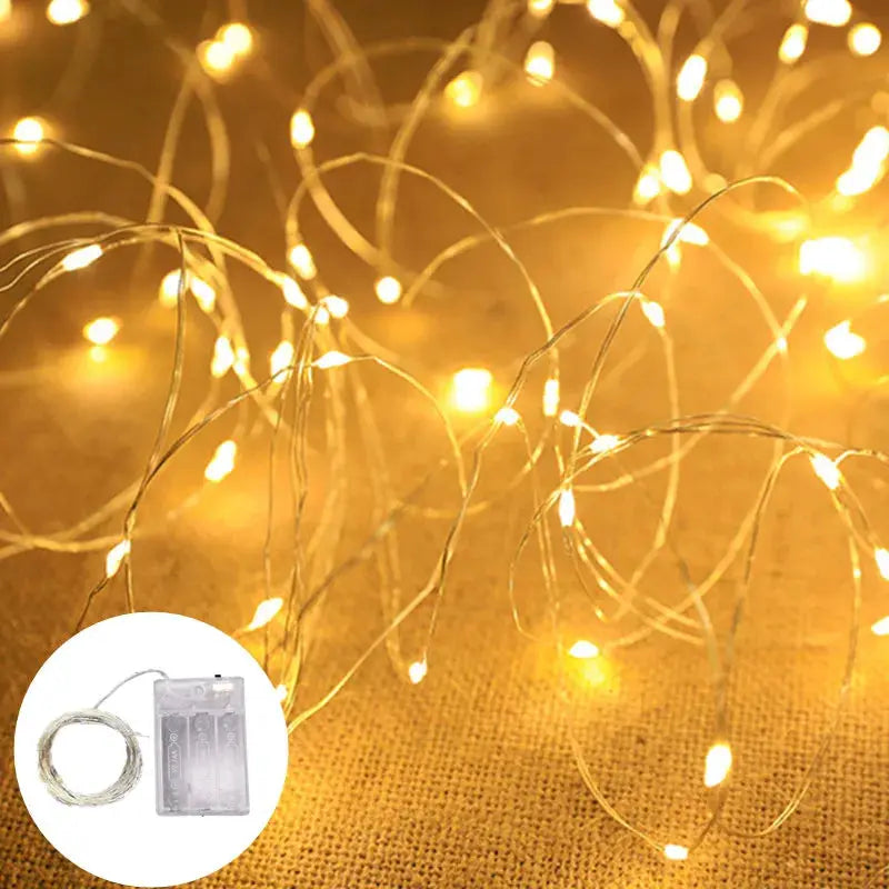 Fairy Lights Battery Operated Wedding Centerpiece Table Decorations Party Christmas Silver Wire String Lights Battery Powered from PriceLows™