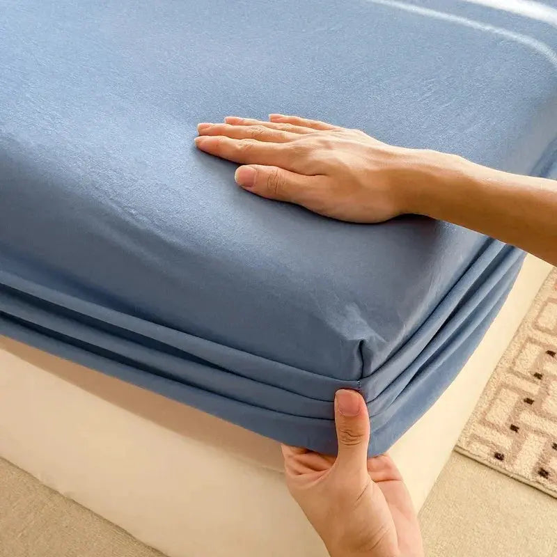 100% Cotton Fitted Bed Sheet With 360 Elastic Band Bedsheet Bedspread for Single Double King Queen Size Mattress Protector Cover from PriceLows™