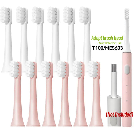 6/12Pcs Replacement Brush Heads For MIJIA T100 Mes603 Electric Toothbrush Vacuum DuPont Soft Bristle Suitable Nozzles from PriceLows™