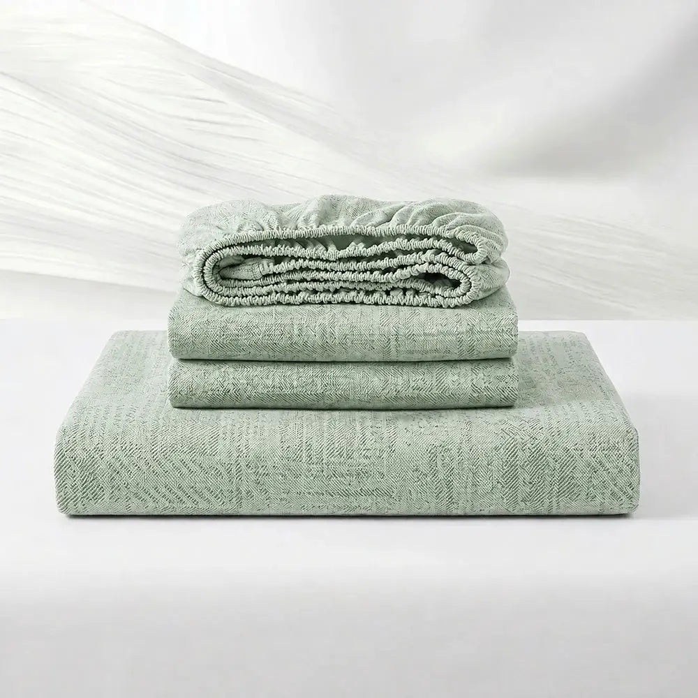 Cooling & Breathable 3-Piece Fitted Sheet Set | Textured Weave | 16-19" Deep Pocket with Non-Slip Fit | Ideal for Hot Sleepers from PriceLows™