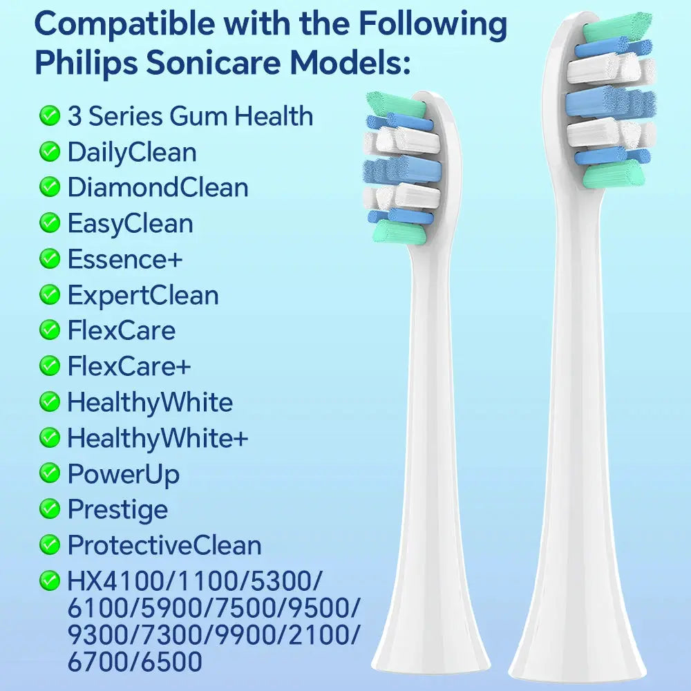 Compatible with Philips Sonicare Electric Toothbrush Replacement Toothbrush Heads, Brush Head for 2100 4100 5100 6100 7300 9000 from PriceLows™
