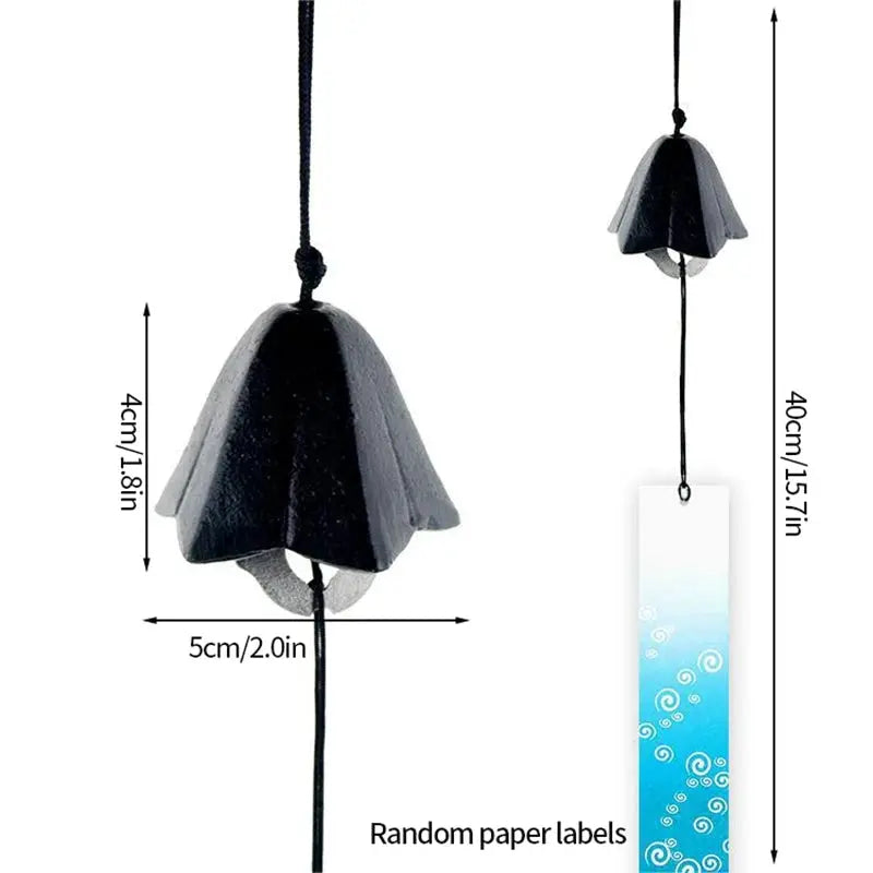 Japanese Wind Chimes Cast Iron Feng Shui Wind Bells Good Luck Hanging Pendant Indoor Outdoor Temple Home Garden Decoration from PriceLows™