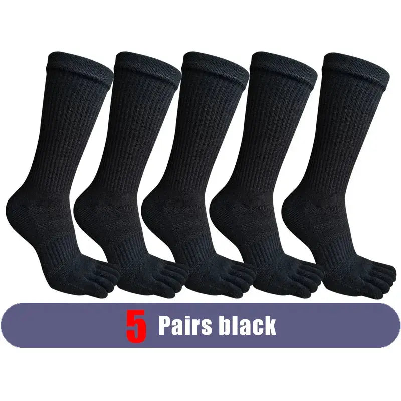 Compression Toe Socks | Cotton Blend | Crew Fit | Five Finger Design