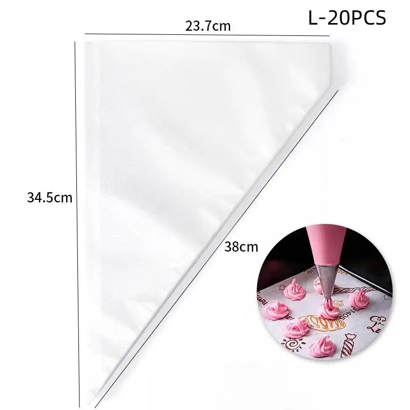 100/50/20pcs Disposable Piping Bag Pastry s Icing Fondant Cake Cream for Decorating Pastries Cakes Baking Tools from PriceLows™