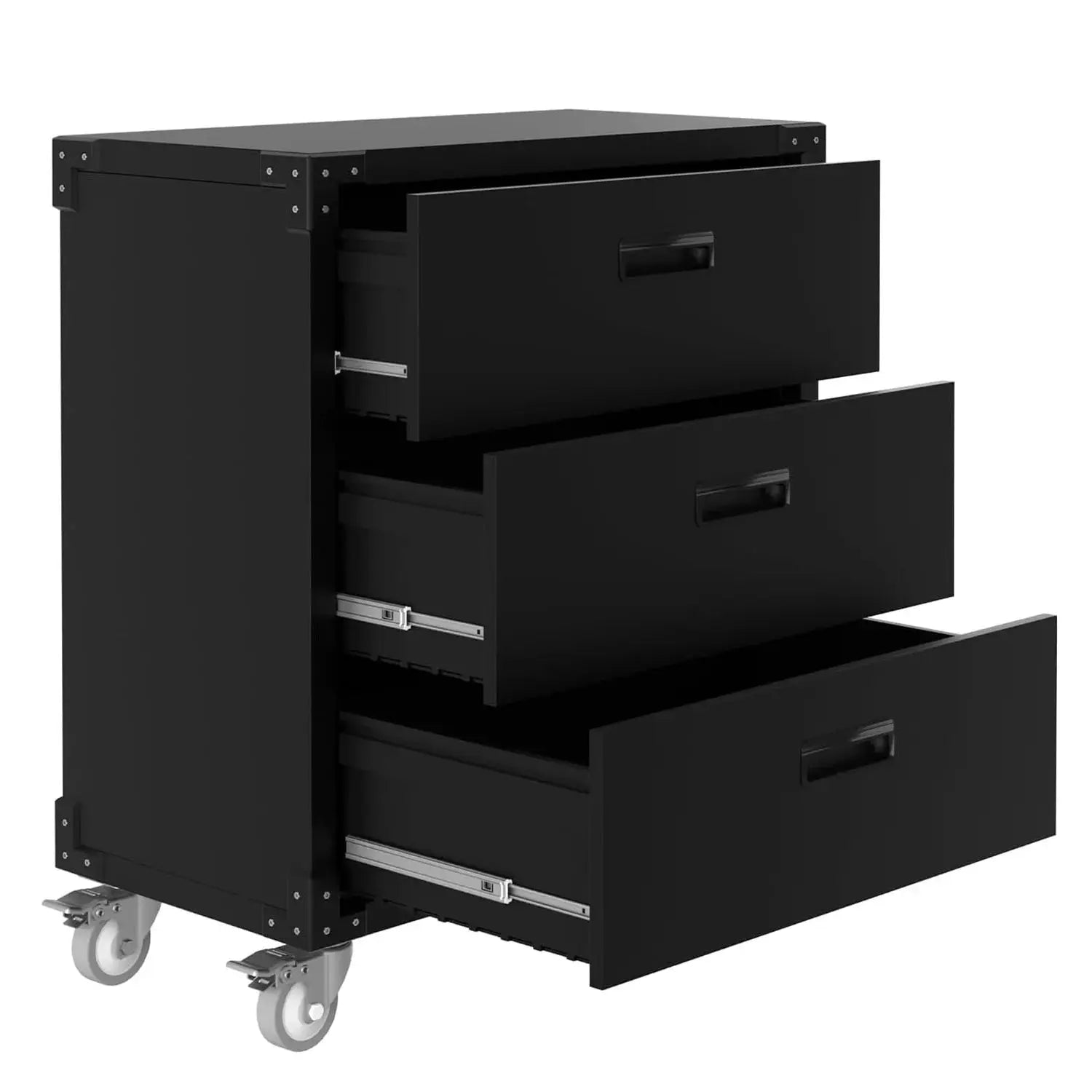 3 Drawer Rolling Tool Cabinet Industrial Heavy Duty Metal Storage Cart With Ball Bearing Slides For Garage Workshop Warehouse from PriceLows™