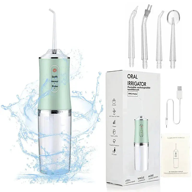 Water Flosser | IPX7 Waterproof | Ultrasonic Jet 3 Cleaning Modes | One Size