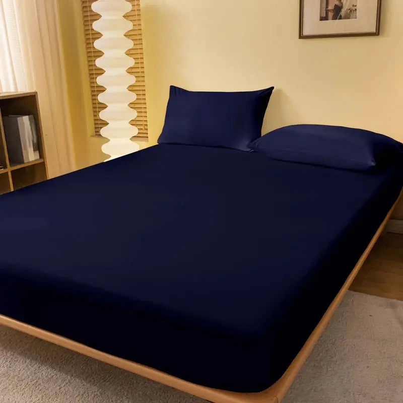 1 piece of solid color matte bed sheet, solid color bed cover for bedroom, bedding (excluding pillowcases) from PriceLows™