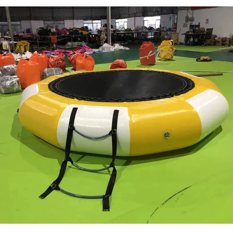 PVC tarpauline Durable Inflatable Sungear Water Trampoline Floating Trampoline Water Round Bouncer water toys games Dia 3 meter from PriceLows™