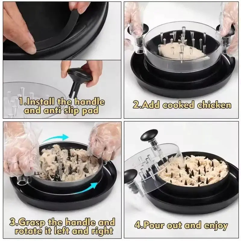Kitchen Chicken Shredder Non-Slip Meat Grinders For Pork Beef Cooked Chicken Breasts Vegetable Kitchen Tool Handle Shredder from PriceLows™