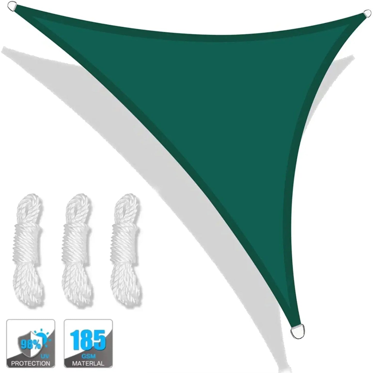 Triangle Sun Shade Sail | Waterproof UPF50+ Poly Canvas | Backyard Patio Garden Canopy