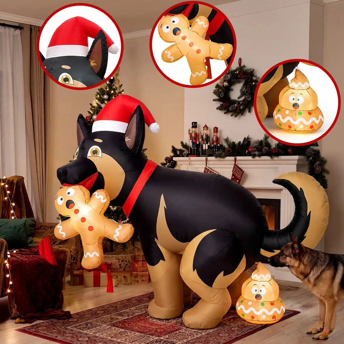 Christmas Yard Decor | 5 Ft Tall | Heavy Fabric | Indoor Outdoor Use