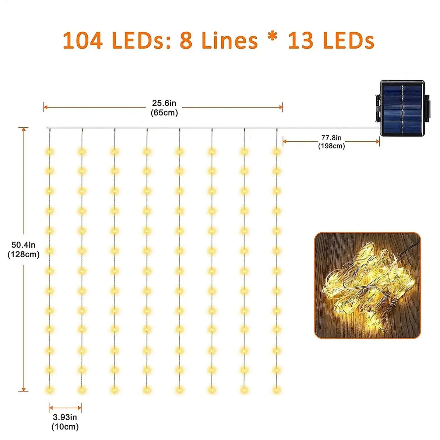Solar Umbrella Light | 8 Brightness Modes | Waterproof | Outdoor