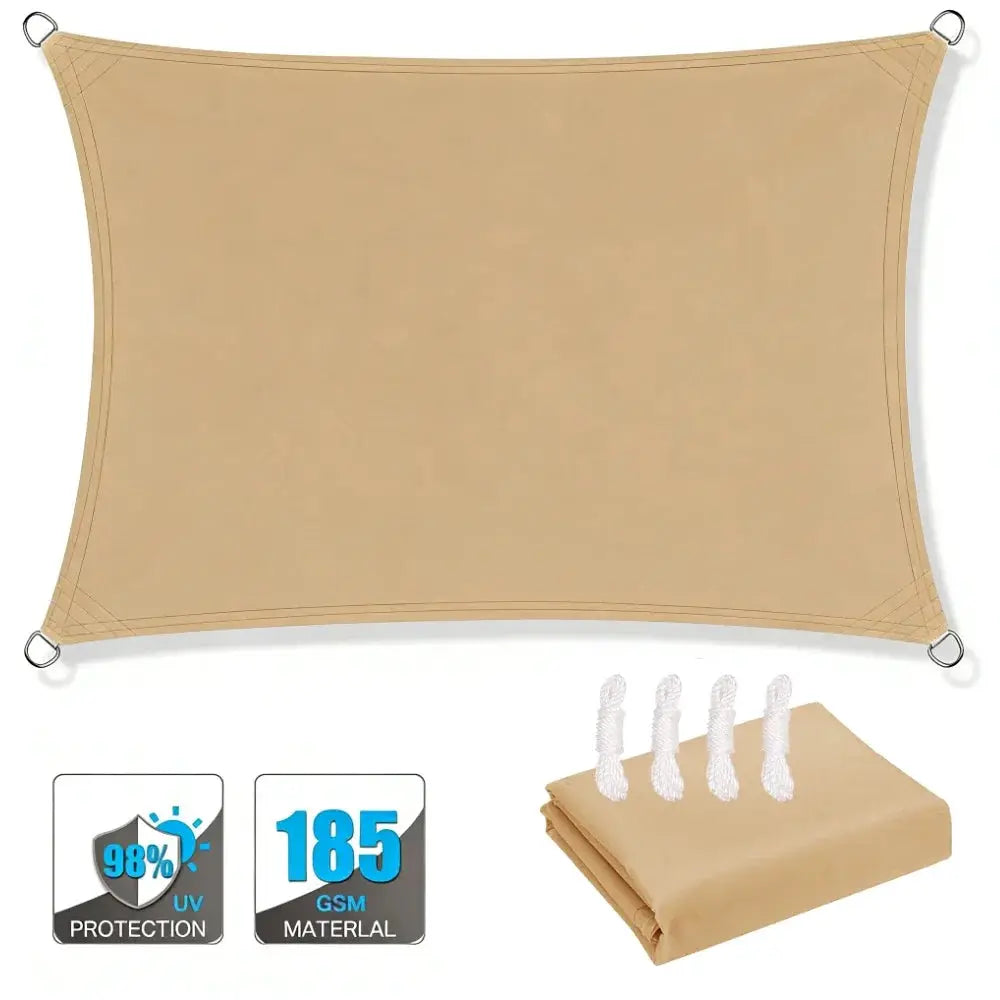 Rectangle Sun Shade Sail | Waterproof Oxford Canopy | UV Blocking Outdoor Shelter