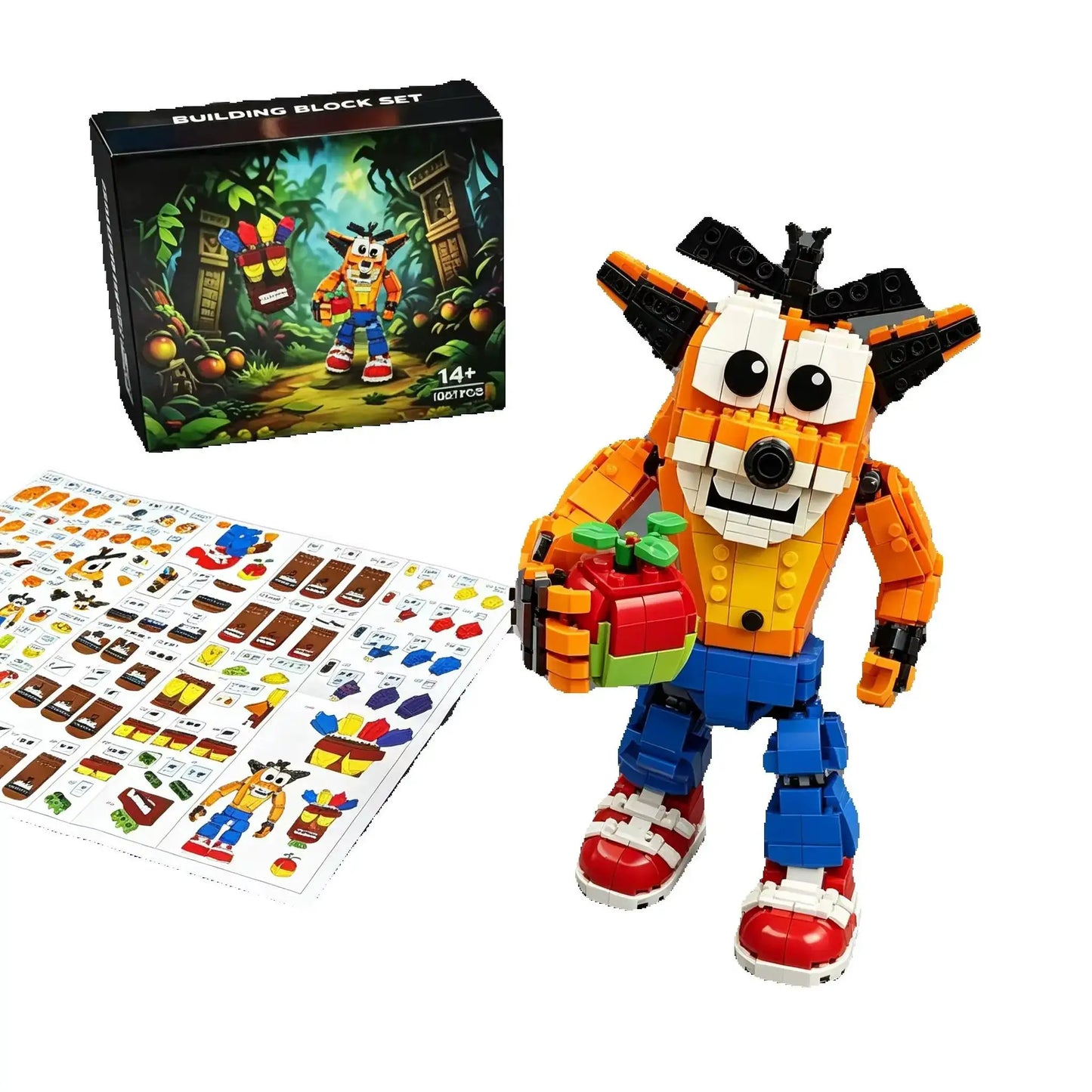 MOC Crashed Bandicoots Monster Building Block Set Game Main Character Bag Beaver Bricks Toys Children Gifts(1027 PCS) from PriceLows™
