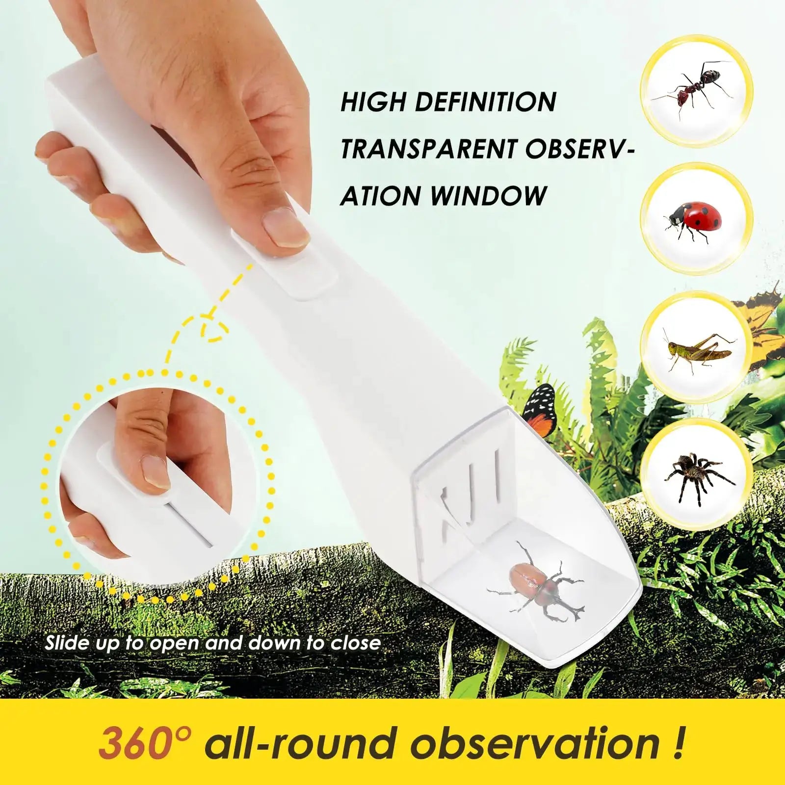 Insect Catcher For Kids , Contactless Humane Bug Catching Tool for Exploring Nature Gifts Fly Traps Outdoor from PriceLows™