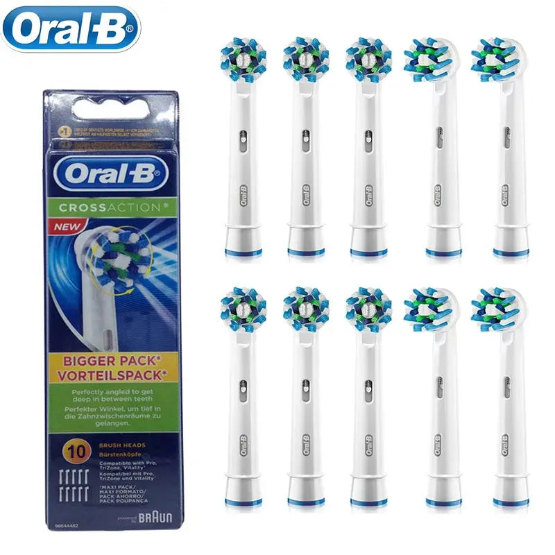 Oral B Original Electric Toothbrush Heads EB50 Cross Action 16 Degree Stains Removal Care Teeth Brush Heads Soft Bristle Nozzle from PriceLows™