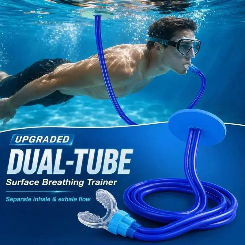 Underwater Breathing Valve | Dual-Tube | Soft Mouthpiece | One Size