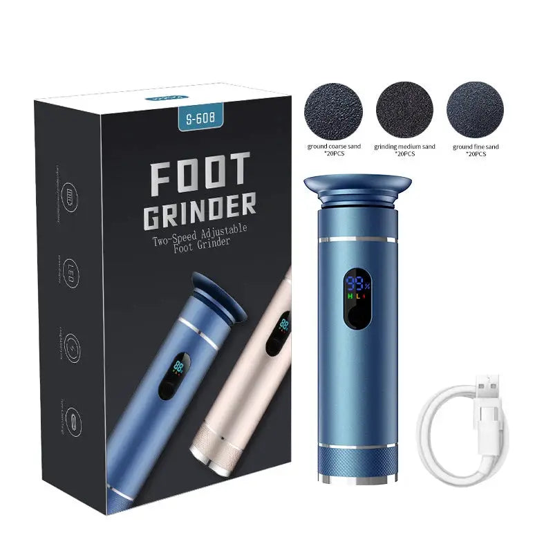 Aluminum Alloy Electric Foot Grinder For Feet - Dual Power Type-C/Battery, Callus & Dead Skin Remover Pedicure Tool from PriceLows™