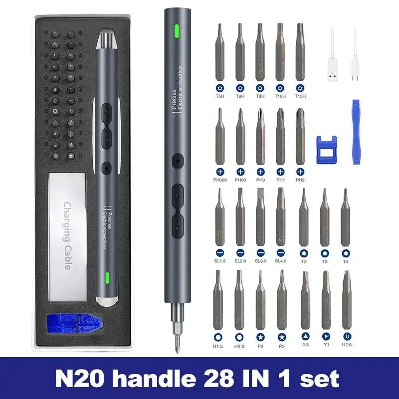 Electric Screwdriver Precision Sets 62 in 1 Power Tool Kit Rechargeable Wireless Mini Small Magnetic Bits for Xiaomi Cell Mobile from PriceLows™
