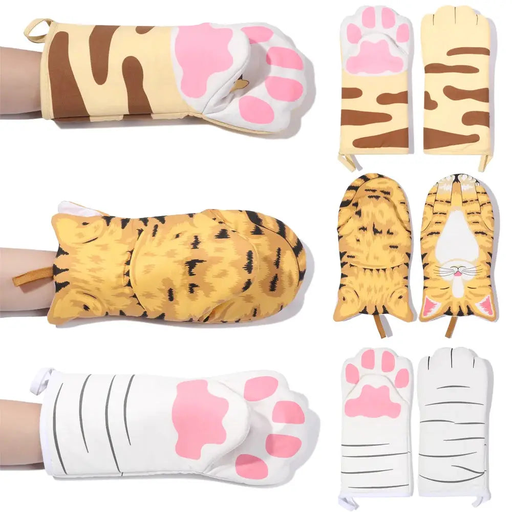 Oven Mitts | Non-Slip | Insulated Cotton | 30 x 13 cm